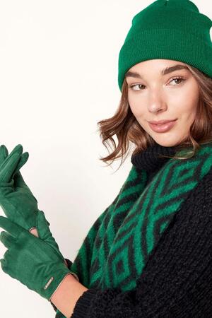 Klasik eldiven yeşil Green Polyester One size h5 Resim2